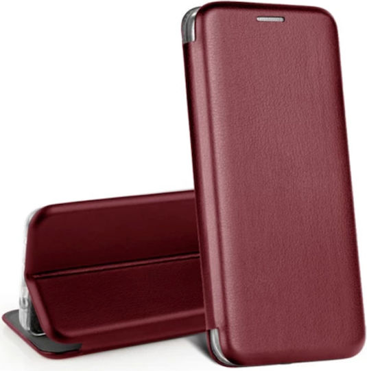 Techwave Curved Book Synthetic Leather / Silicone Burgundy (Moto G84)