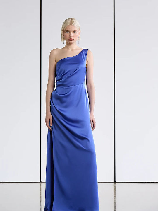 BSB Maxi Dress for Wedding / Baptism Satin Royal