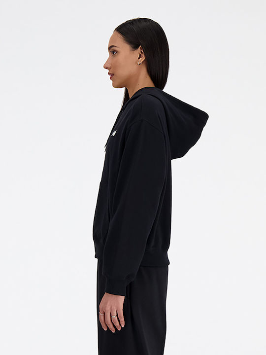 New Balance Essentials Ζακέτα Black με Κουκούλα