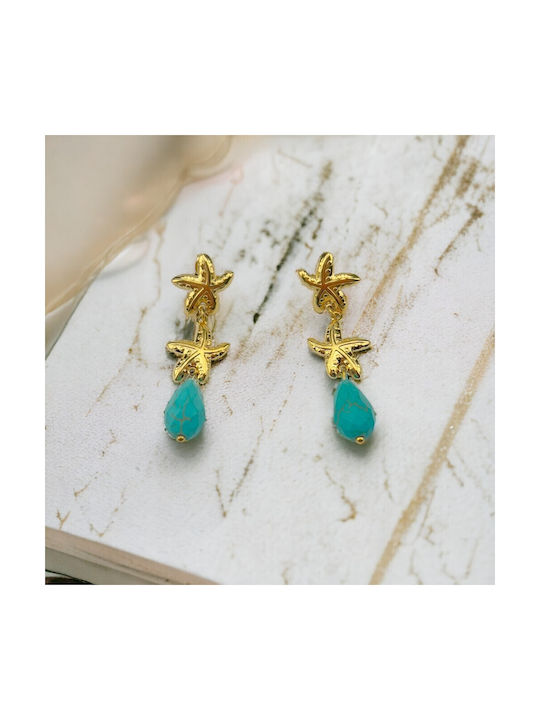 Callajewels Callajewels Ohrringe Hängend Vergoldet Hellblaue