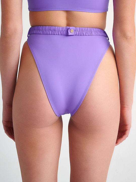 SugarFree Bikini Slip Hohe Taille Purple