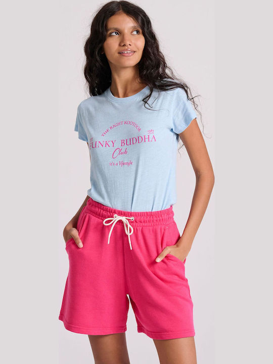 Damen Sportliche Bermuda Rosa