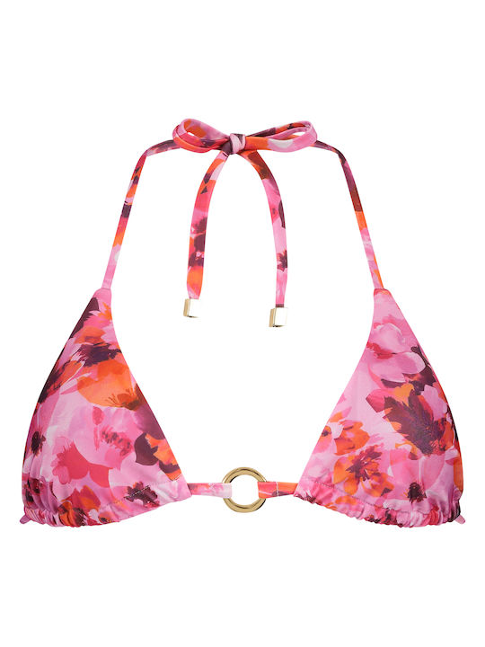 Bikini Triunghi Floral Light Pink