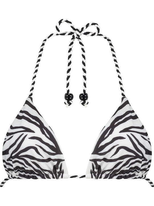 Zebra Doha Bikinioberteile Tierdruck Weiß