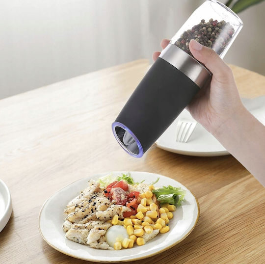 Electric Set Spice Mills made of Ceramic in Silver Color 1pcs
