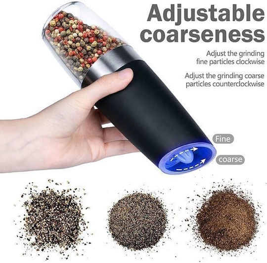 Electric Set Spice Mills made of Ceramic in Silver Color 1pcs