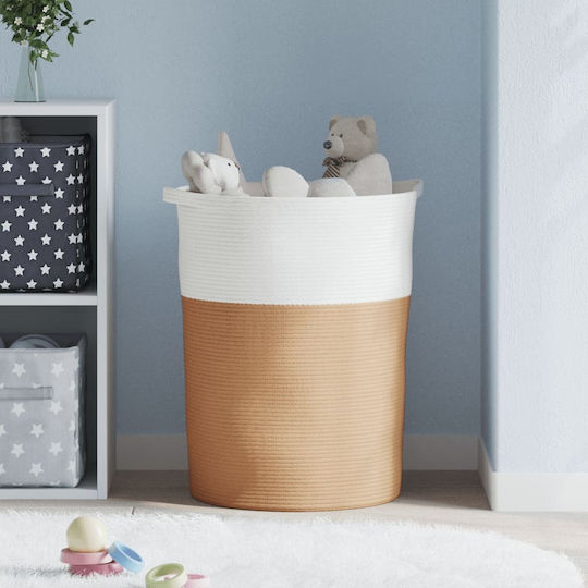vidaXL Кошница за съхранение Текстил Кафяв 49x49x65см 1бр