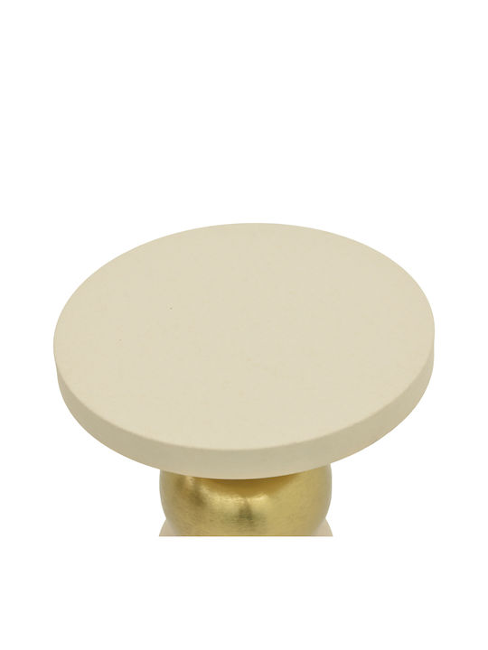 Rotund Măsuță Auxiliară Enville Metalic Cream-gold L41xP41xH53cm.