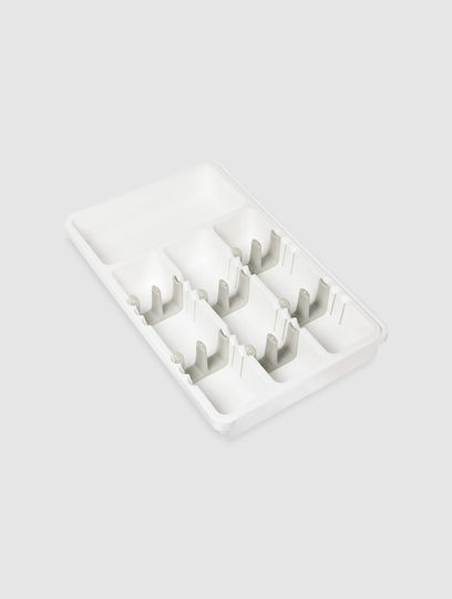 Tăvi Pentru Tacâmuri De Sertar Rabătabilă Din Plastic 41x38cm Albă