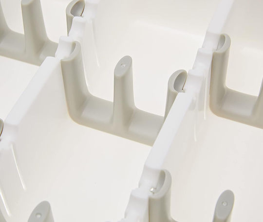 Tăvi Pentru Tacâmuri De Sertar Rabătabilă Din Plastic 41x38cm Albă
