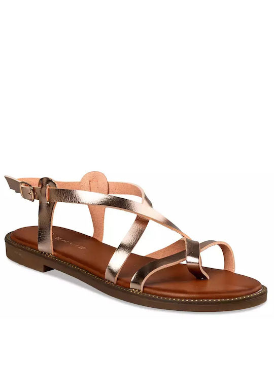Envie Shoes Synthetic Leather Women's Sandals Rosegold