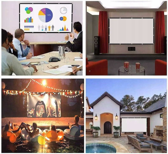 Zenwire Οθόνη Προβολής Projector Τοίχου με Λόγο Εικόνας 16:9 / 4:3 266x149cm / 120"