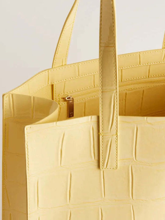Reptcon Women's Bag Tote Light Yellow 253518-croccon