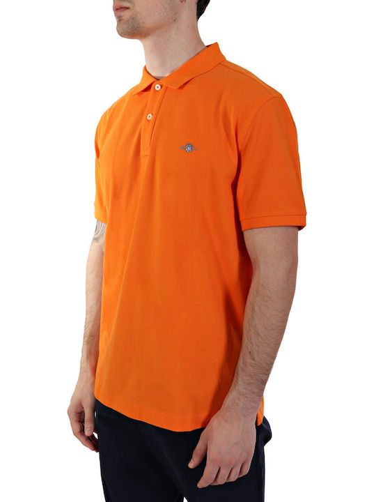 Gant Pique Herren Kurzarmshirt Polo Orange