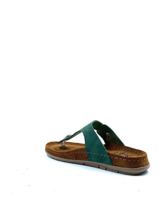 Sunny Sandals Γυναικεία Σανδάλια Ανατομικά σε Πράσινο Χρώμα