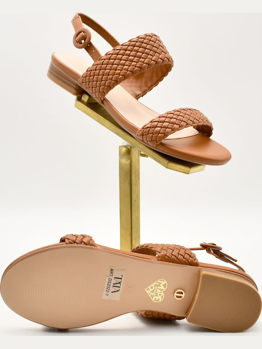 Frauen Sandalen mit dickem Absatz in Braun Tata 5 bis 9,5 cm Höhe 2322