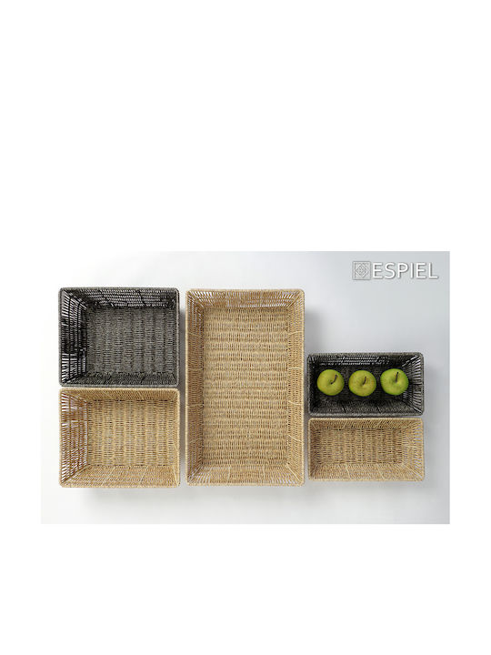 Espiel Decorative Basket Wicker Gray 53x32.5x15cm