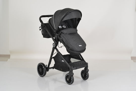 Moni Rio Verstellbar 2 in 1 Baby Kinderwagen Geeignet für Neugeborene Black