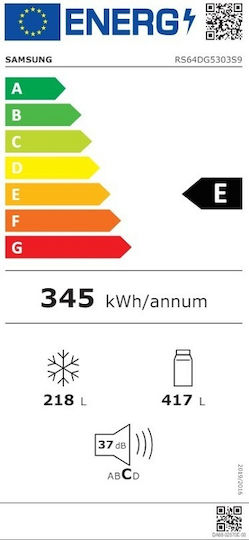 Samsung Хладилник Гардероб 635лт В178xШ91.2xД71.6см. Inox RS64DG5303S9EF