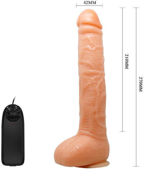 Boss Of Toys Realistic Vibrator With Remote Control 21cm Flesh