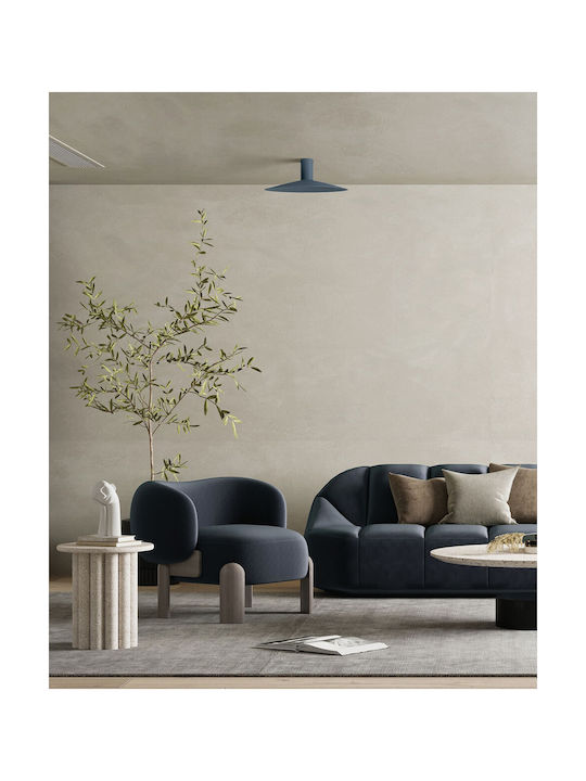 VK Lighting Πλαφονιέρα Οροφής Γκρι με Ντουί GU10