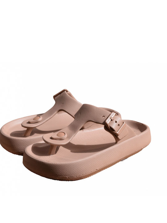 Sabino Frauen Flip Flops in Beige Farbe