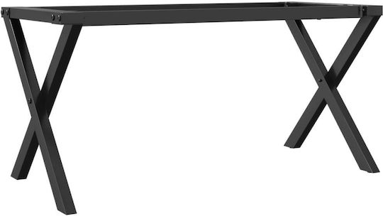 vidaXL Table Stand made of Cast Iron in Black Color 80x40x43cm