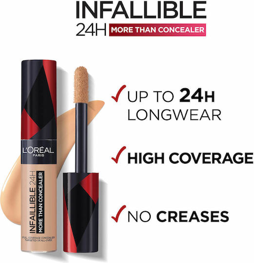L'Oreal Paris Infallible More Than Concealer Liquid Concealer 331 Cafe Au Lait Latte 11ml
