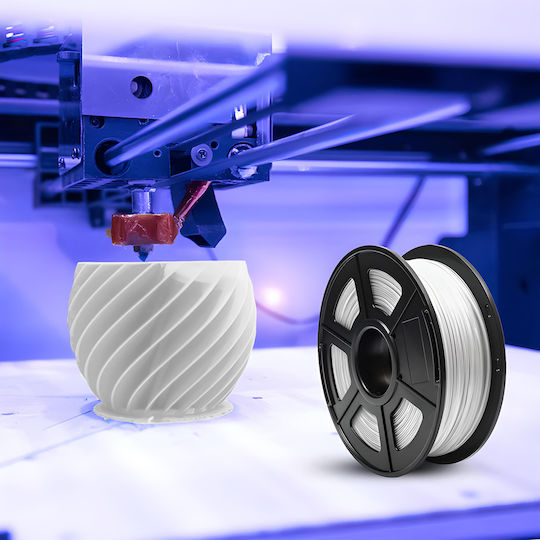 PLA 3D Printer Filament 1.75mm Λευκό 0.2kg