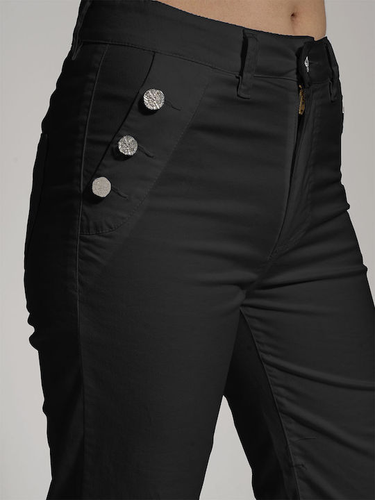 Dama Tesatura Pantaloni Negru