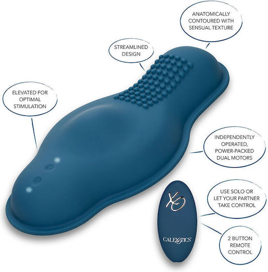 Calexotics Anal Plug mit Vibration Kabellos Mittel Blau 24.25cm