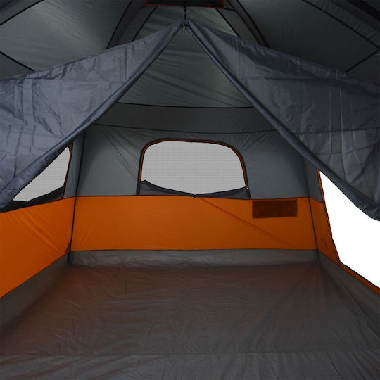 vidaXL Σκηνή Camping Πορτοκαλί για 10 Άτομα 426x304x233εκ.