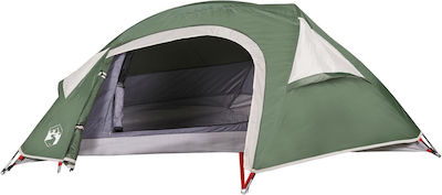 vidaXL Cort Camping Verde cu Dublu Strat pentru 1 Persoană 230x140x83cm