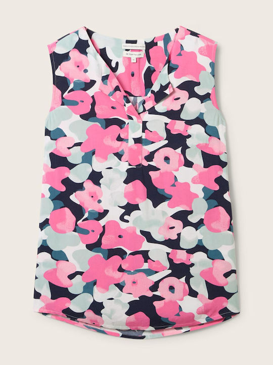 Fără mâneci Femei Cămașă Pink Floral