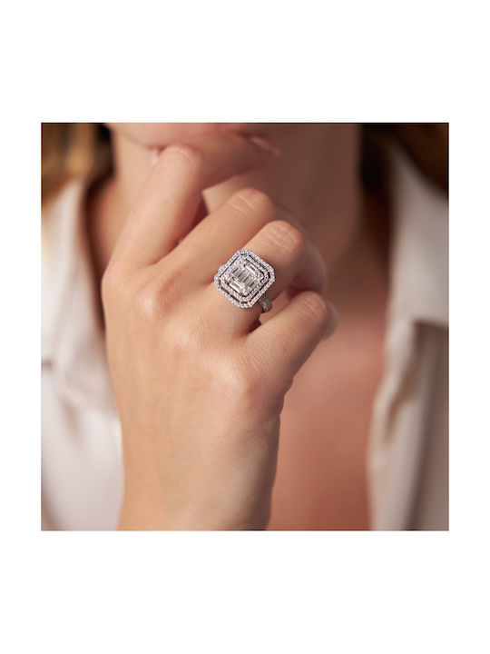 Damen Ring mit Zirkonia aus Silber