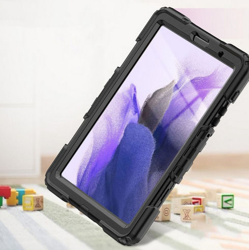 Carcasă Tech Protect Solid360 Mâner Suport Flip Cover Rezistentă Negra (Samsung Galaxy Tab A7 Lite 8.7 T220 / T225) T12761