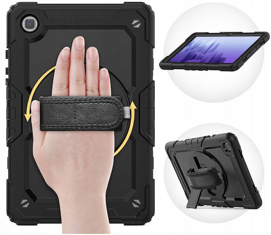 Carcasă Tech Protect Solid360 Mâner Suport Flip Cover Rezistentă Negra (Samsung Galaxy Tab A7 Lite 8.7 T220 / T225) T12761