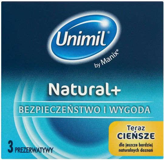 Unimil Condoms 1pcs 53mm Thin for Natural Feeling Natural