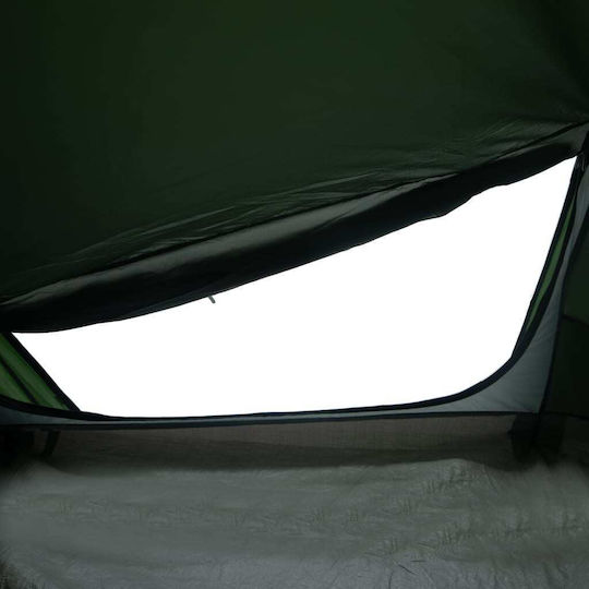 vidaXL Camping Tent Tunnel Green with Double Cloth for 1 Person Waterproof 210x100x94cm