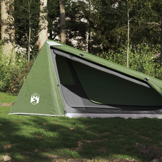 vidaXL Camping Tent Tunnel Green with Double Cloth for 1 Person Waterproof 210x100x94cm