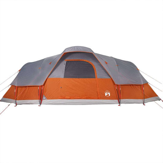 vidaXL Σκηνή Camping Τούνελ Πορτοκαλί για 11 Άτομα 560x292x190εκ.