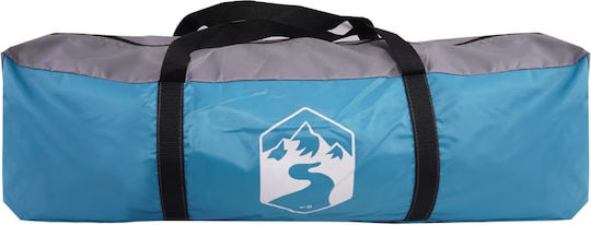 vidaXL Camping Tent Tunnel Blue with Double Cloth for 1 Person 210x100x94cm
