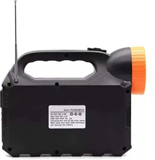 Gd Times Gd-102 Слънчев комплект за осветление с 3 крушки, високоговорител, Bt радио 80w Xl