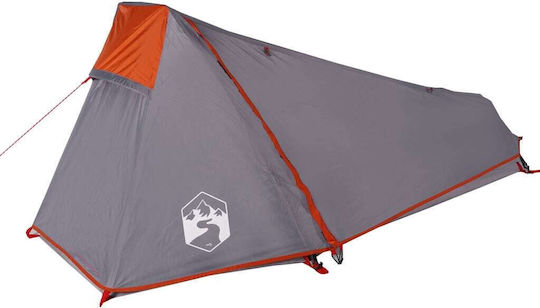 vidaXL Camping Tent Tunnel Gray with Double Cloth for 1 Person 210x100x94cm