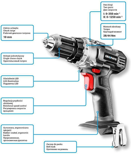 Graphite Δραπανοκατσάβιδο Μπαταρίας Solo 18V