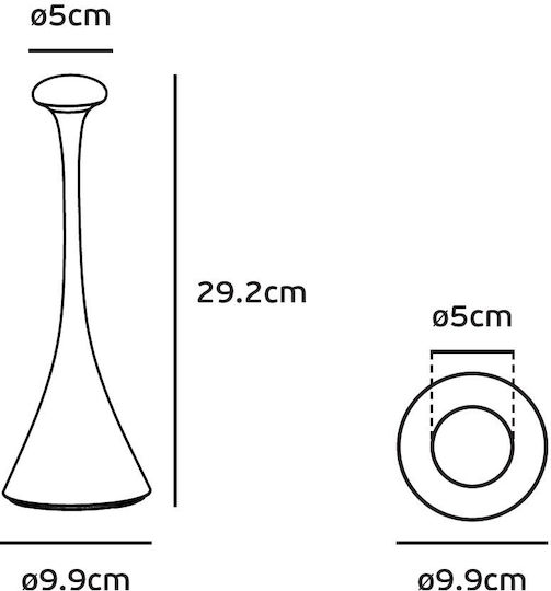 VK Lighting Lampă de masă LED cu Abajur Maro și Bază