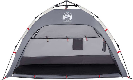vidaXL Καλοκαιρινή Σκηνή Camping Γκρι για 2 Άτομα 190x140x115εκ.