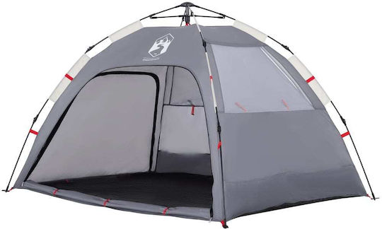 vidaXL Καλοκαιρινή Σκηνή Camping Γκρι για 2 Άτομα 190x140x115εκ.