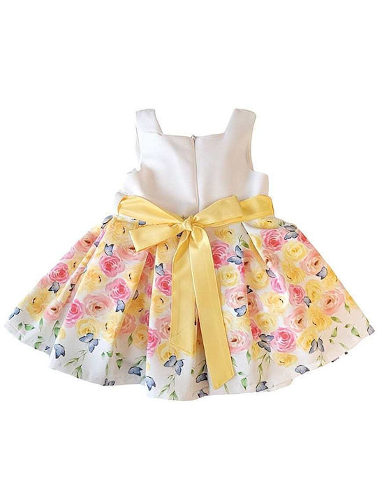 Sweet Baby Kids Dress Floral Sleeveless White