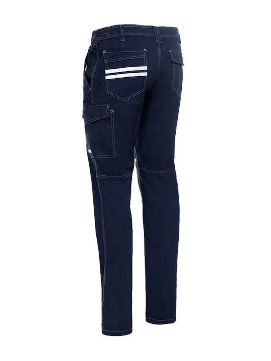 Payper Worker Stretch Reflective Work Trousers Navy Blue